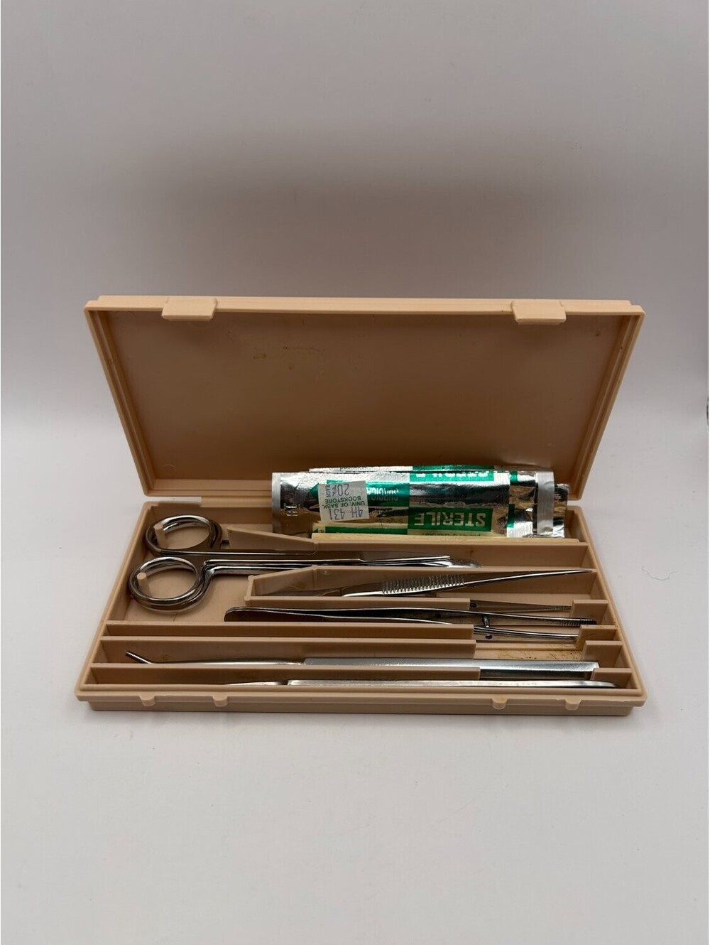 No. 3 Scalpel Handle Biology Dissection Kit Beige Natural Wood Vintage